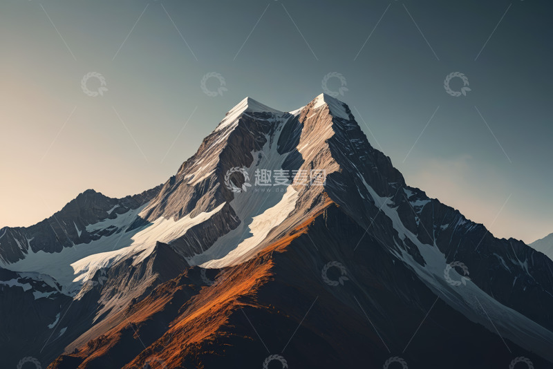 高清大图下载【趣麦麦图】雪山自然风光全景