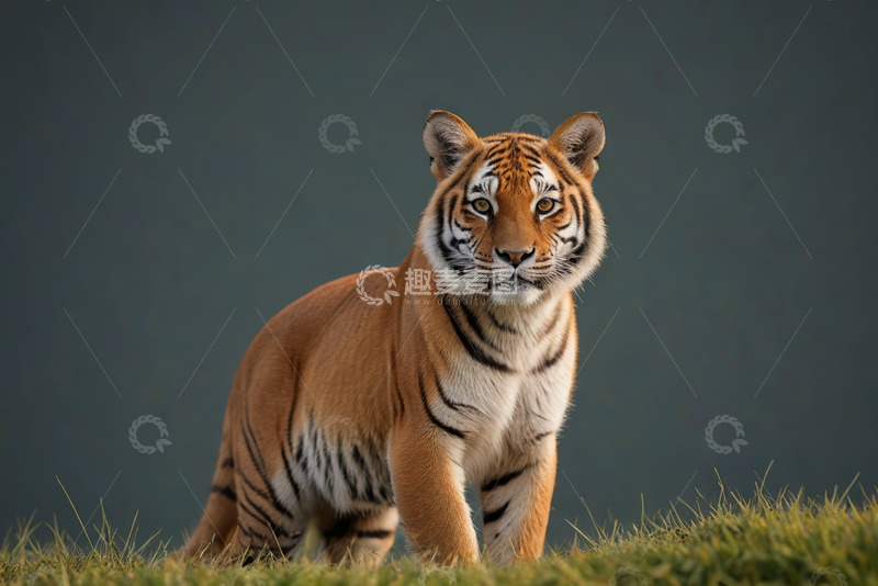 高清大图下载【趣麦麦图】站立的老虎特写