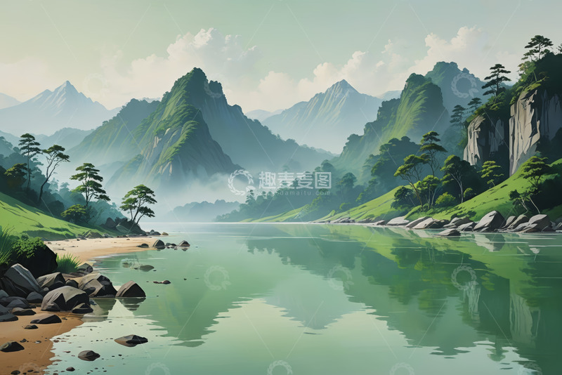 高清大图下载【趣麦麦图】山水自然风光全景