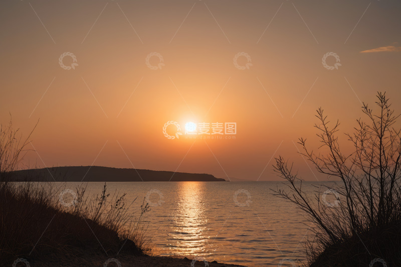 高清大图下载【趣麦麦图】海边日落自然风光