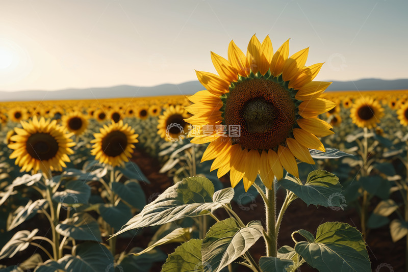 高清大图下载【趣麦麦图】向日葵农田自然风光