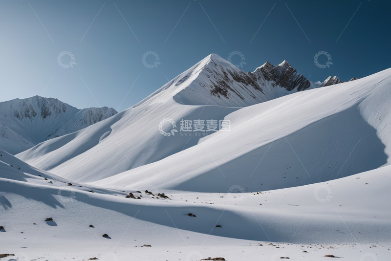 高清大图下载【趣麦麦图】雪山户外自然风景