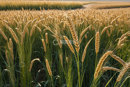 成熟小麦田自然景观