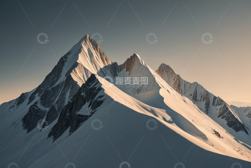 高清大图下载【趣麦麦图】雪山自然风光全景