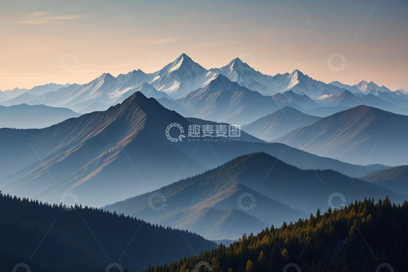 高清大图下载【趣麦麦图】连绵山脉自然风光