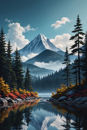 山林湖泊自然风光