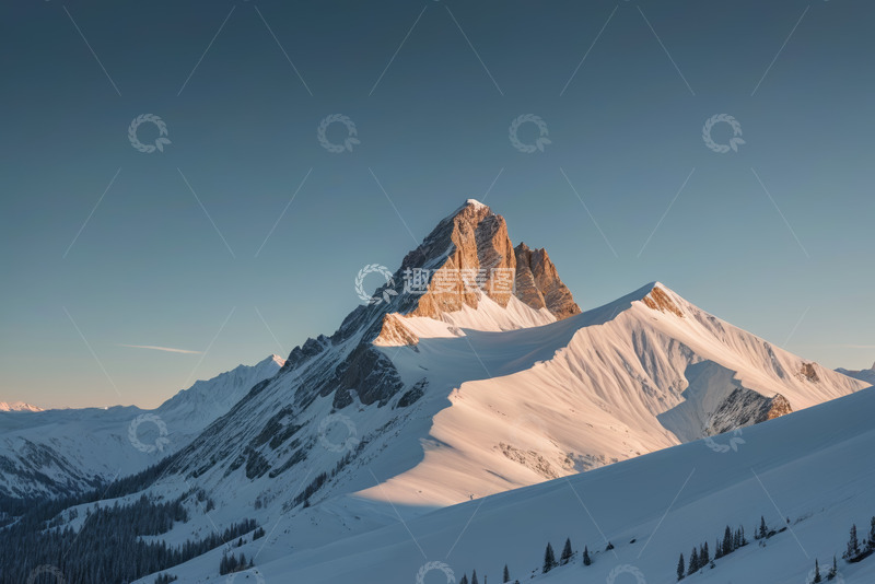高清大图下载【趣麦麦图】雪山自然风光全景