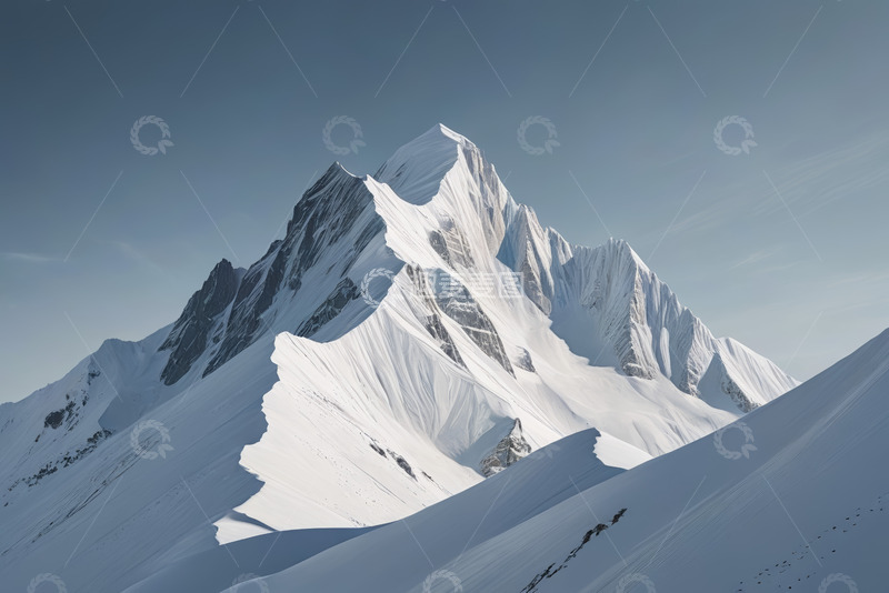 高清大图下载【趣麦麦图】巍峨雪山自然景观