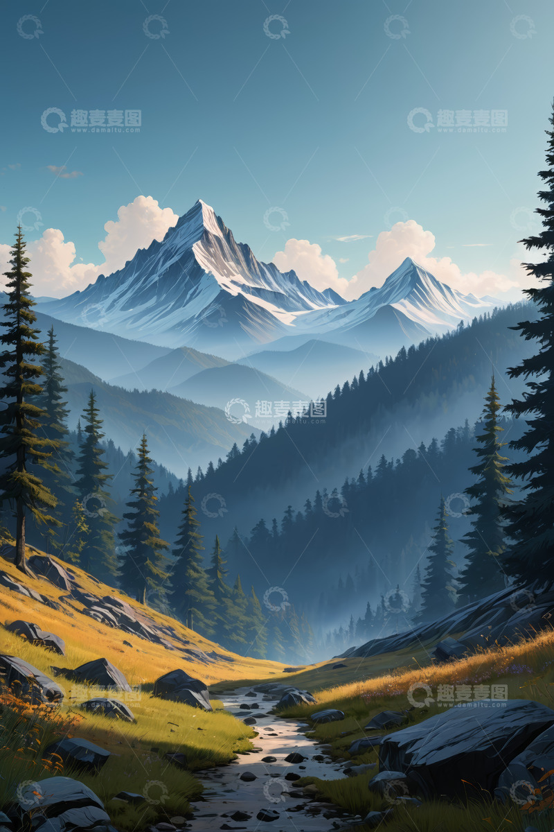 高清大图下载【趣麦麦图】山林间的自然风景