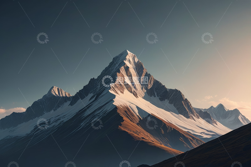 高清大图下载【趣麦麦图】雪山全景自然风光