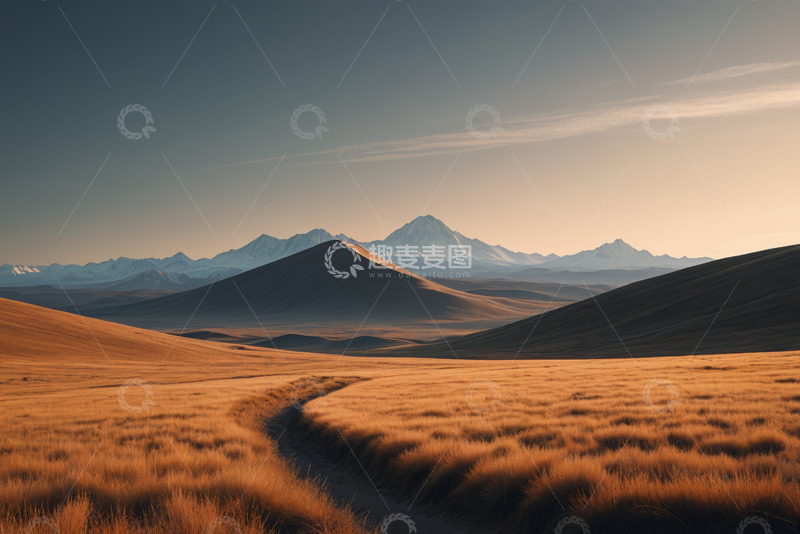 高清大图下载【趣麦麦图】旷野山脉自然风光全景