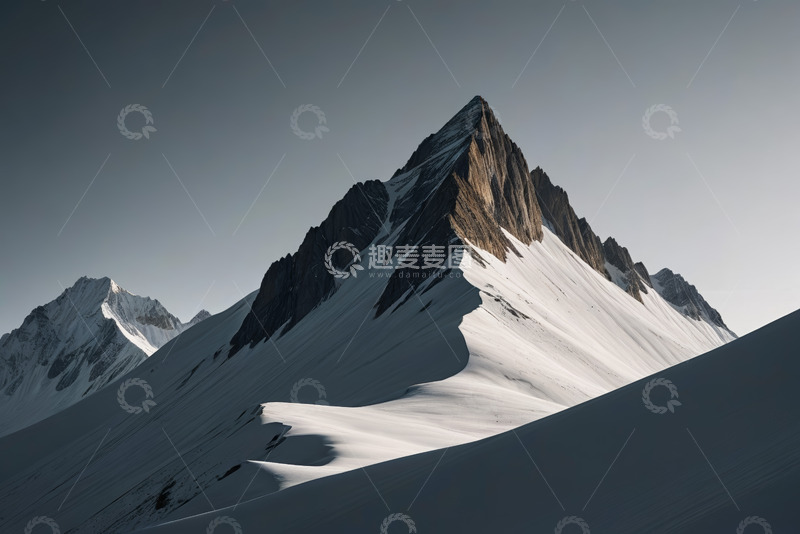 高清大图下载【趣麦麦图】雪山壮丽景观