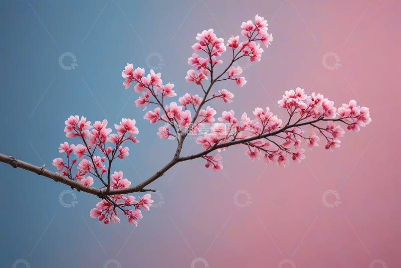 高清大图下载【趣麦麦图】盛开的粉色樱花枝