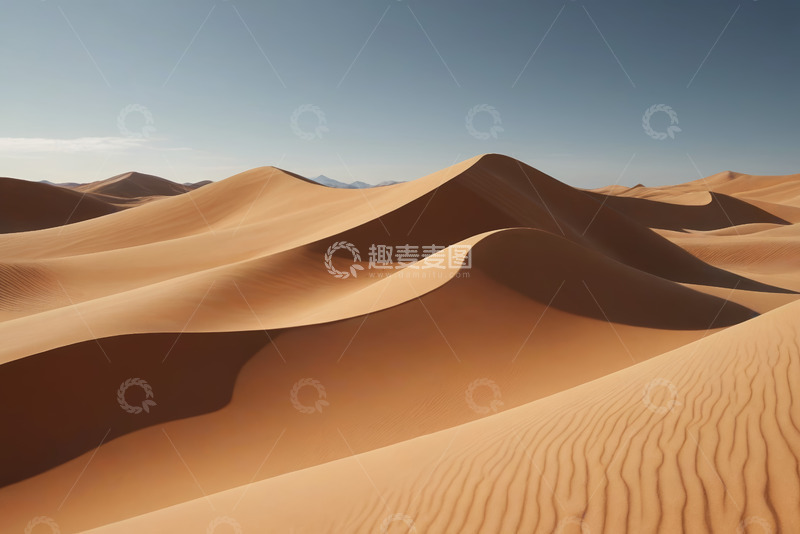 高清大图下载【趣麦麦图】广袤沙漠沙丘自然景观