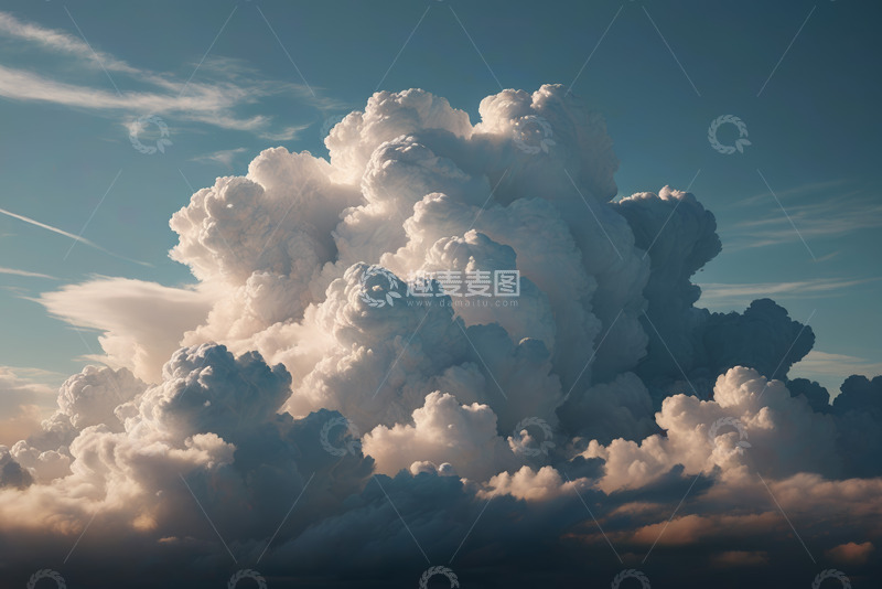 高清大图下载【趣麦麦图】蓝天中壮观的积云景象