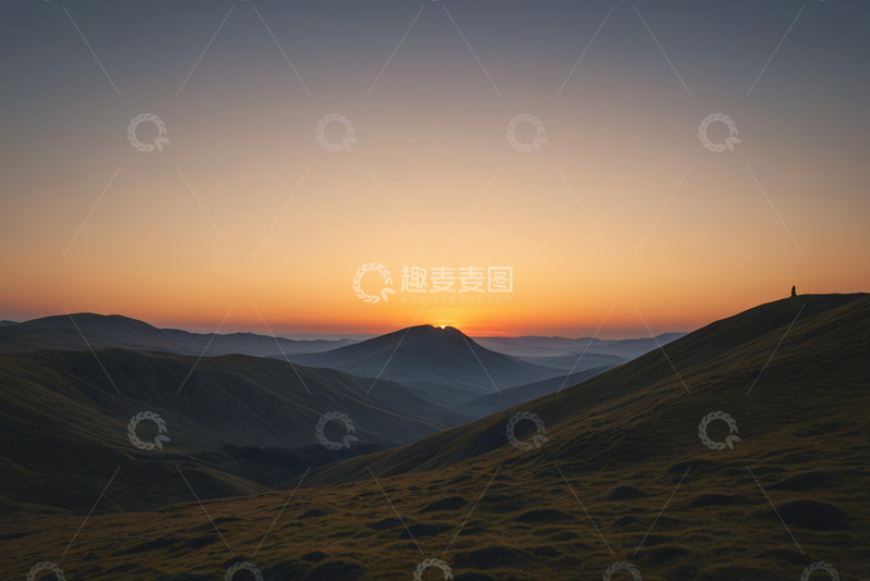 高清大图下载【趣麦麦图】山间日出自然风光