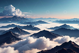 群山云海自然全景
