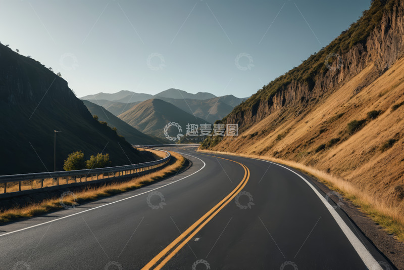 高清大图下载【趣麦麦图】山间蜿蜒公路风景