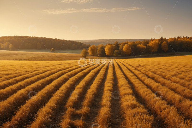 高清大图下载【趣麦麦图】秋日田野风光全景