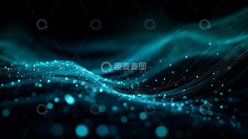 高清大图下载【趣麦麦图】科技数据流动视觉