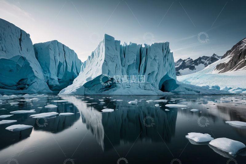 高清大图下载【趣麦麦图】冰川与浮冰的自然景观