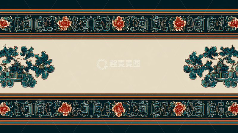 高清大图下载【趣麦麦图】古典花纹装饰画