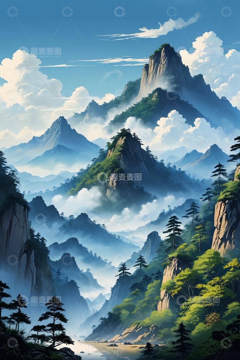 高清大图下载【趣麦麦图】山水自然风光全景