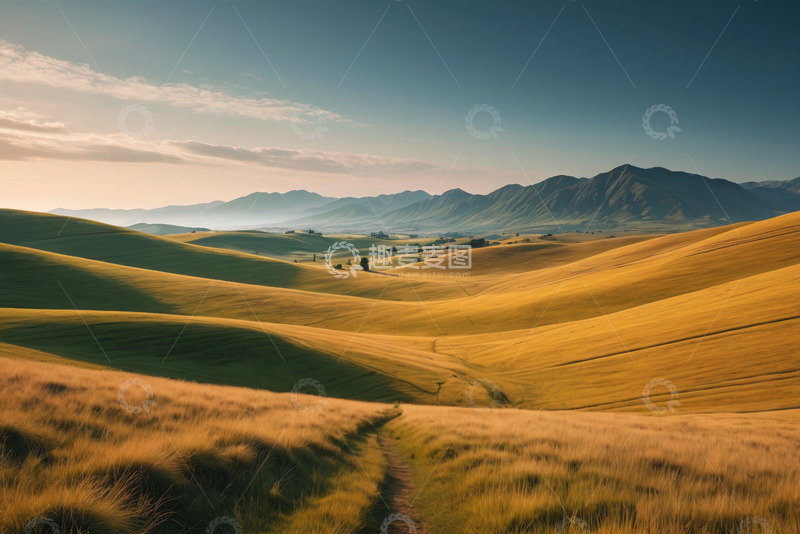 高清大图下载【趣麦麦图】户外草原山丘自然风光