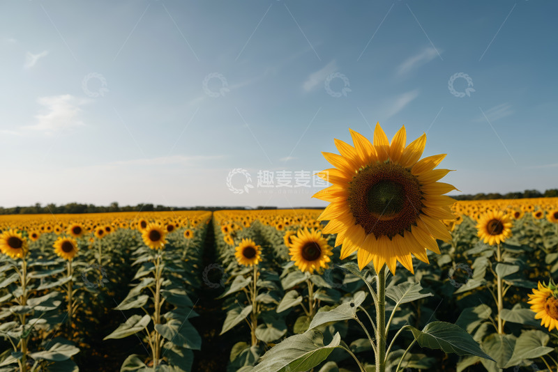 高清大图下载【趣麦麦图】向日葵花田自然风光