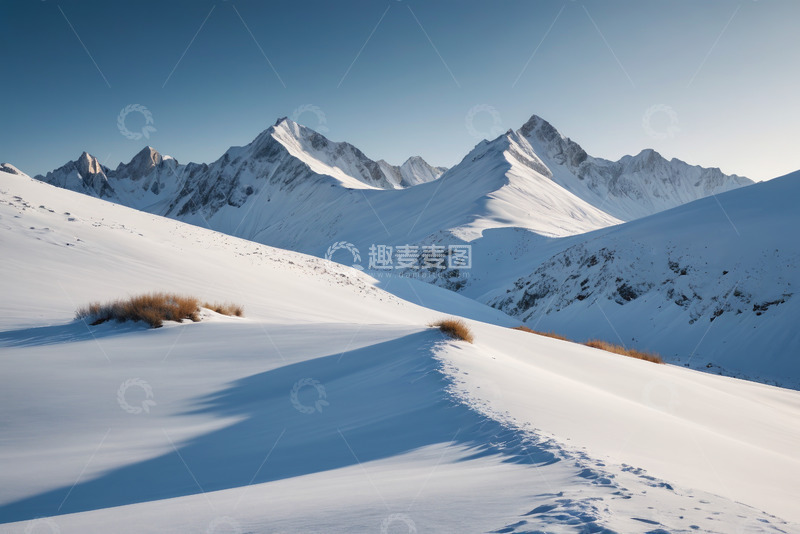 高清大图下载【趣麦麦图】雪山雪景自然风光