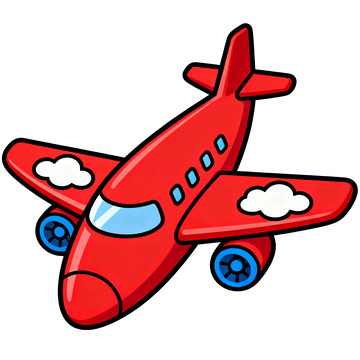 卡通风飞行飞机航空元素