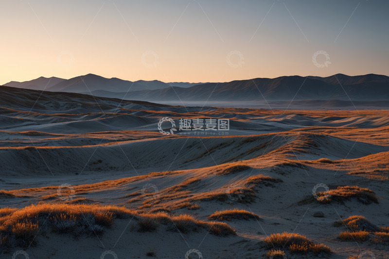 高清大图下载【趣麦麦图】沙漠日出自然风光