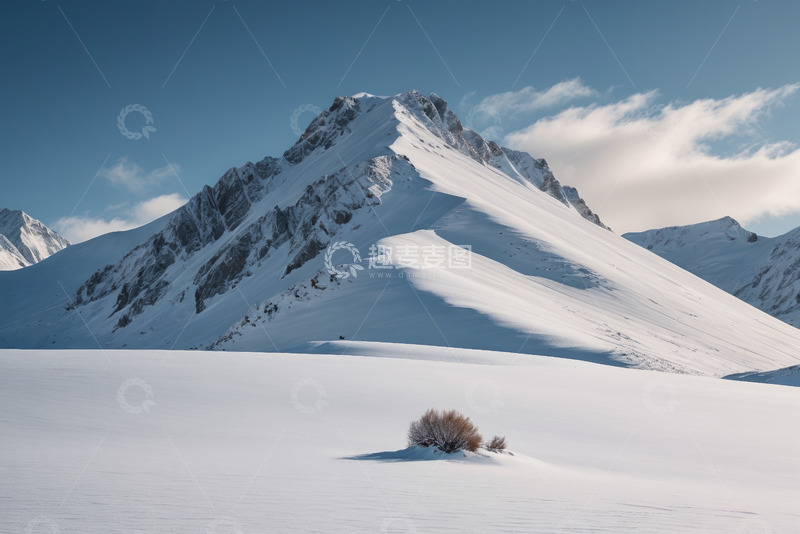 高清大图下载【趣麦麦图】雪山雪景自然景观