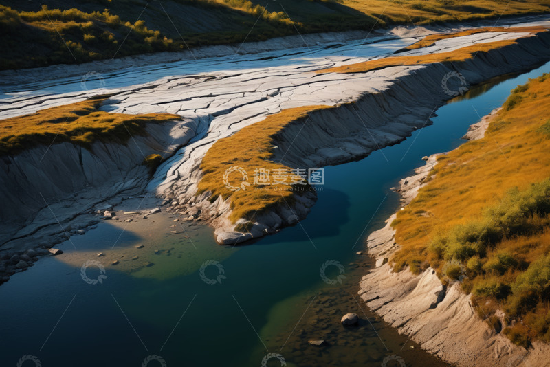 高清大图下载【趣麦麦图】河流两岸自然风光鸟瞰