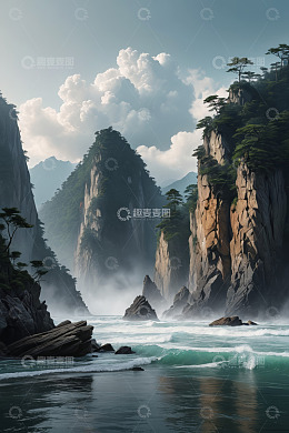 山海相依自然风景