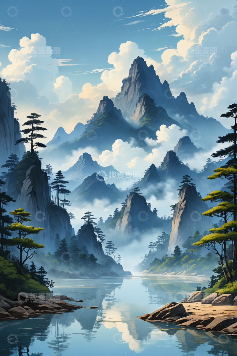 高清大图下载【趣麦麦图】山水自然风光全景