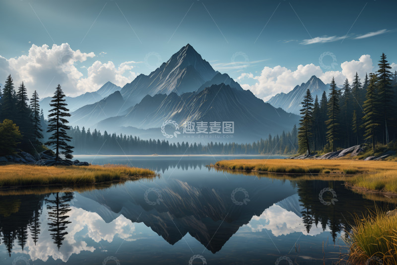 高清大图下载【趣麦麦图】山水湖泊森林自然风光