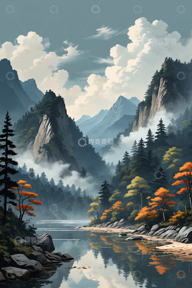 高清大图下载【趣麦麦图】山水森林自然景观