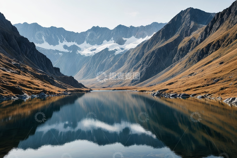 高清大图下载【趣麦麦图】山间宁静湖泊自然风光