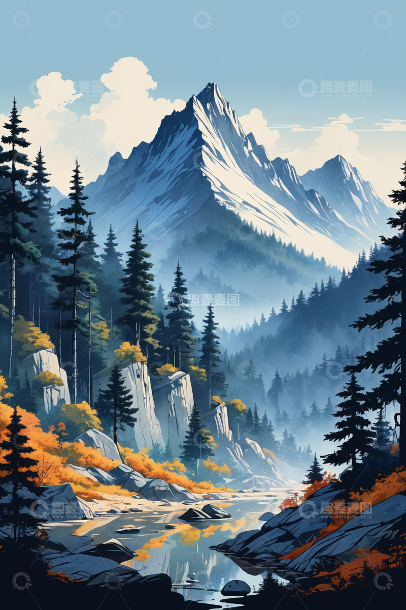 高清大图下载【趣麦麦图】山林间的自然风光