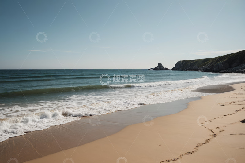 高清大图下载【趣麦麦图】海滩海浪自然风光