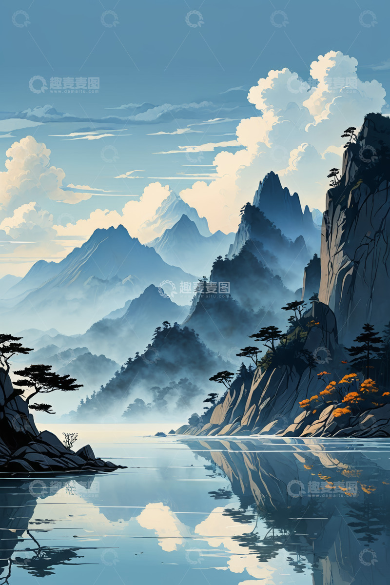 高清大图下载【趣麦麦图】山水云雾自然风光