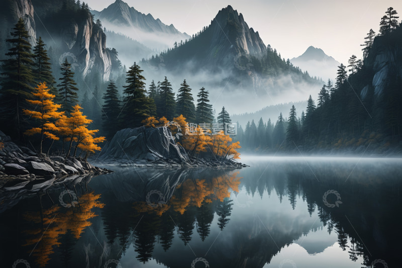 高清大图下载【趣麦麦图】山水森林湖泊自然风光