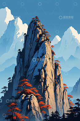 雄伟壮观的高山风景