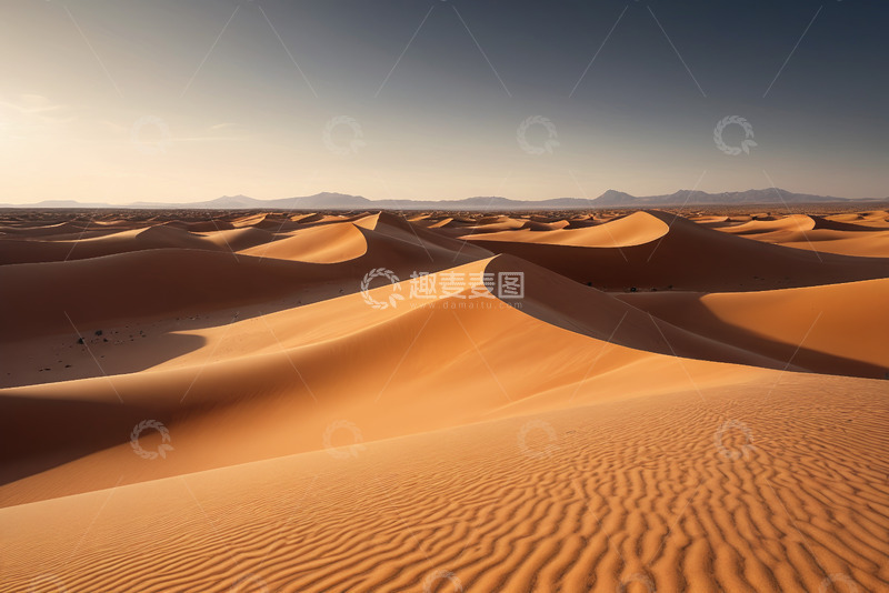高清大图下载【趣麦麦图】广袤沙漠沙丘自然景观