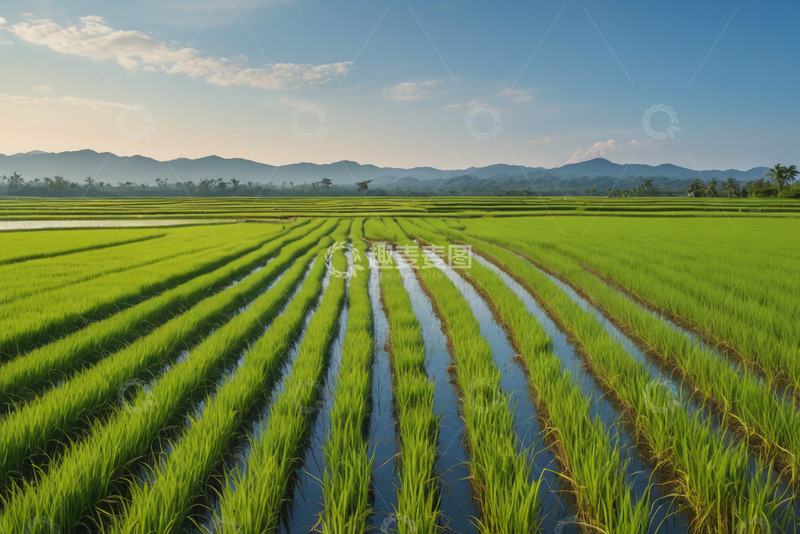 高清大图下载【趣麦麦图】田园水稻田自然风光