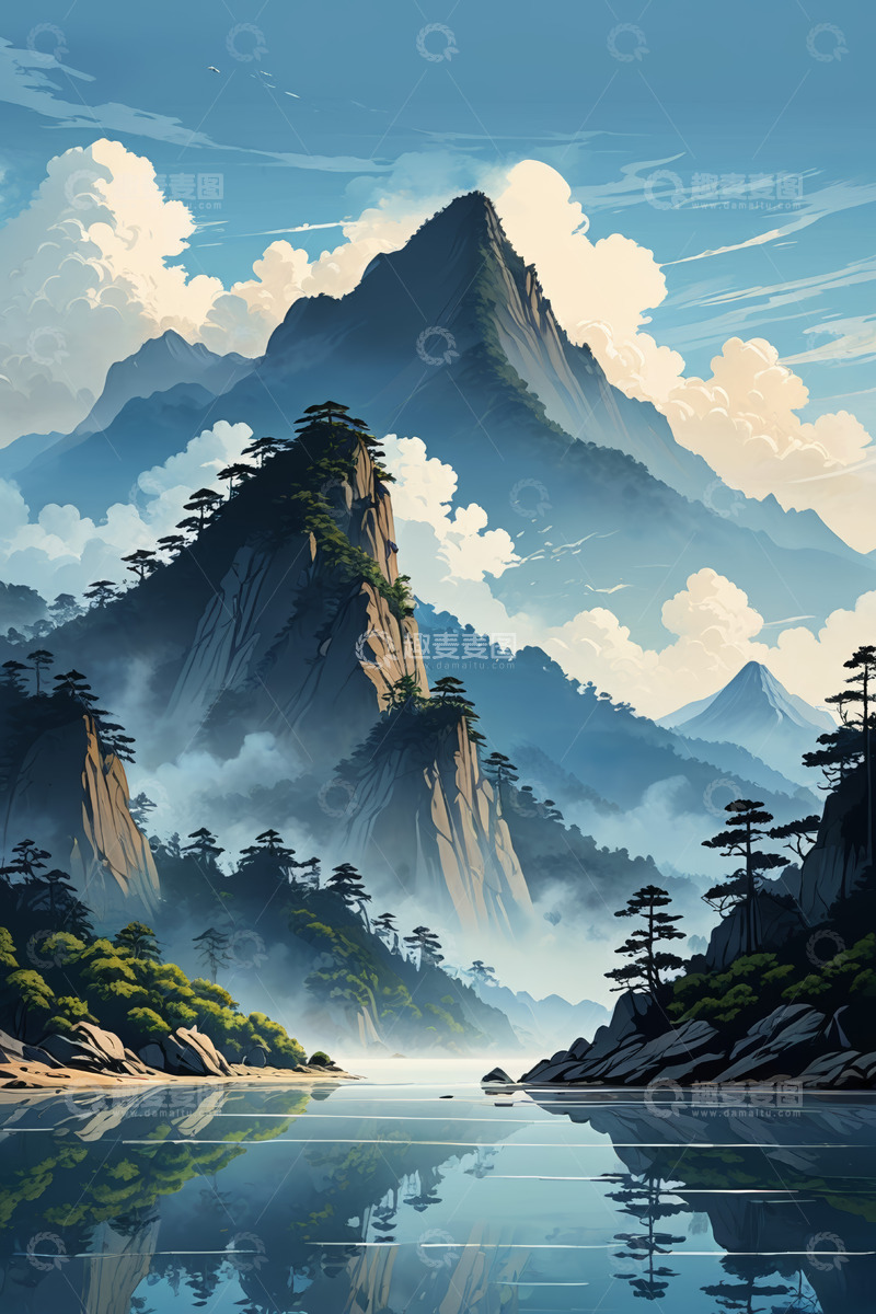 高清大图下载【趣麦麦图】山水云雾自然风光