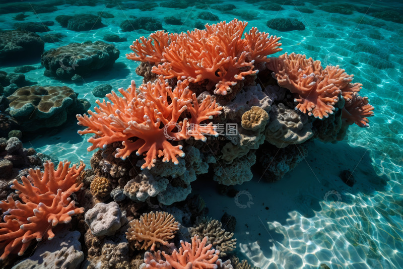 高清大图下载【趣麦麦图】水下珊瑚自然景观