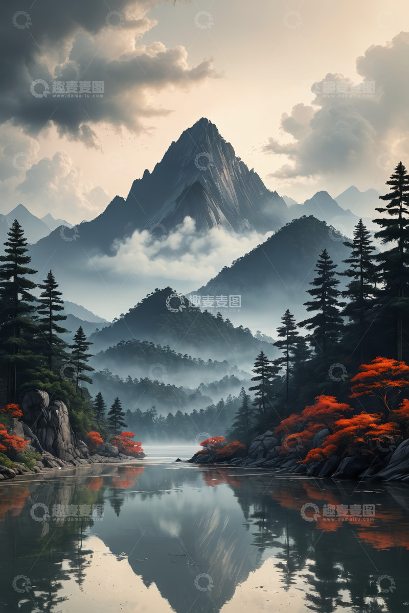 高清大图下载【趣麦麦图】山水云雾自然风光