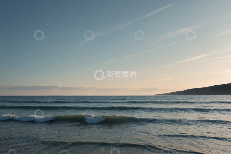 高清大图下载【趣麦麦图】海面上翻涌的波浪景象